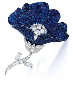 Jewelry auctions autumn 2020 sapphire and diamond brooch