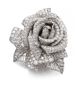 Jewelry auctions autumn 2020 rose brooch