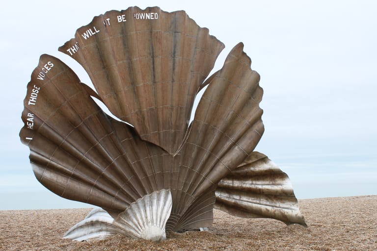 Maggi Hambling paintings sea shell scallop sculpture