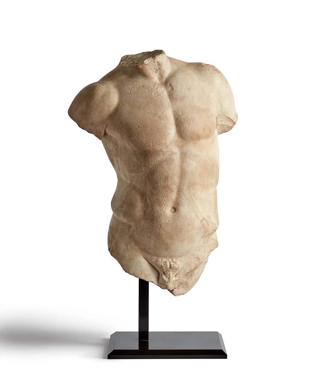 Private art sales Roman marble torso sculpture, 1st-2nd century AD