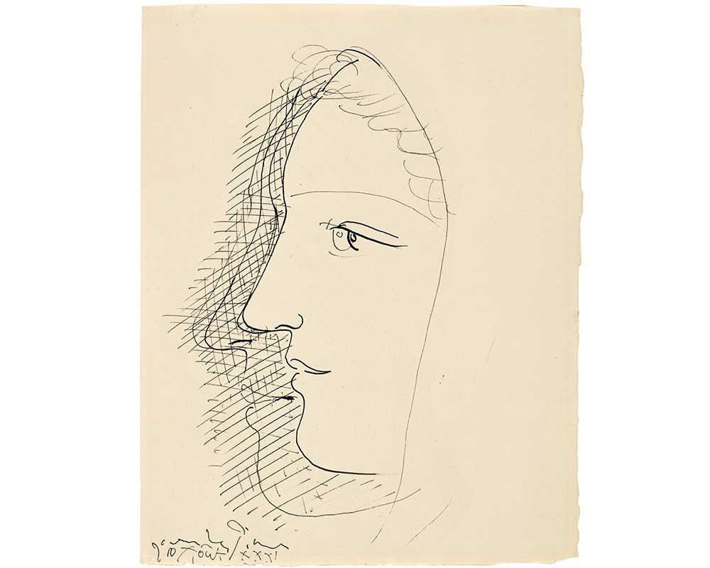Pablo Picasso Profil Gauche de Femme
